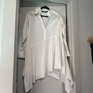 White Asymmetrical Zara Women's Dress